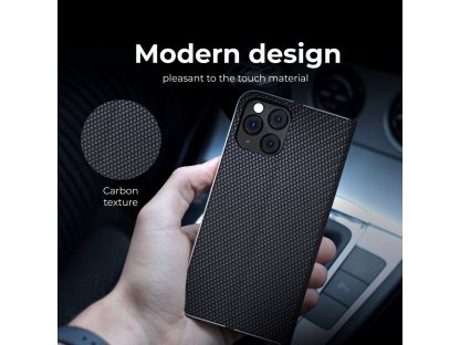 Pouzdro Luna Carbon Huawei P Smart 2019 černé