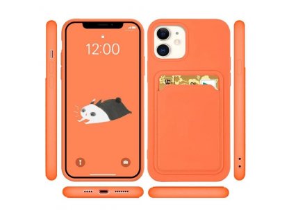 Pouzdro na karty Silikonové peněženkové pouzdro se slotem na karty a doklady pro Xiaomi Redmi Note 9 Pro / Redmi Note 9S bordó