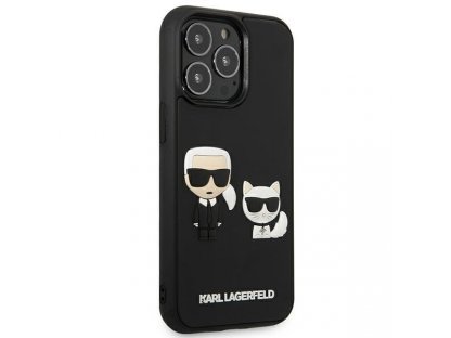 Pouzdro pro iPhone 13 Pro Max 6,7" černé Choupette Ikonik 3D (KLHCP13X3DRKCK)