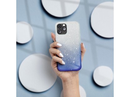 Pouzdro Shining Samsung Galaxy A03S průsvitné/modré