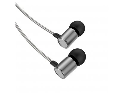 Premium Drátová sluchátká In-Ear Hi-Fi Headphone 3.5mm stříbrná (EU Blister)