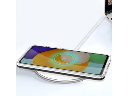 Průhledné pouzdro 3v1 pro Samsung Galaxy A52s 5G / A52 5G / A52 4G gelový kryt s rámečkem černý