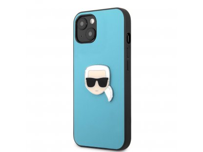 PU Leather Karl Head Kryt pro iPhone 13 mini Blue