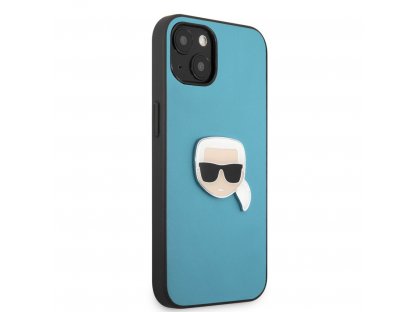 PU Leather Karl Head Kryt pro iPhone 13 mini Blue