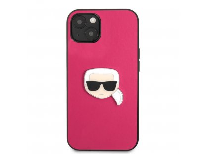 PU Leather Karl Head Kryt pro iPhone 13 mini Pink