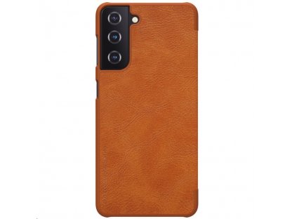 Qin Book Pouzdro pro Samsung Galaxy S21 Plus Brown