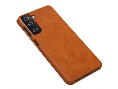 Qin Book Pouzdro pro Samsung Galaxy S21 Plus Brown