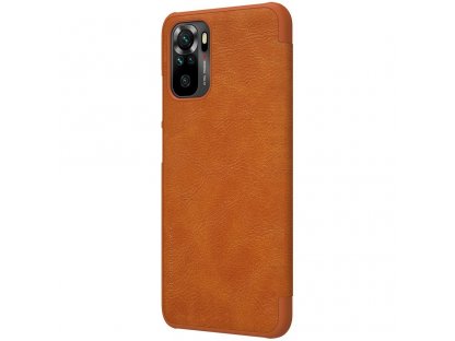 Qin kožené pouzdro Xiaomi Redmi Note 10 / Redmi Note 10S hnědé