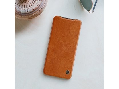 Qin kožené pouzdro Xiaomi Redmi Note 10 / Redmi Note 10S hnědé