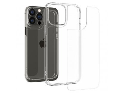 Quartz Hybrid case pro iPhone 13 Pro pancéřované pouzdro s tvrzeným sklem a průsvitným TPU