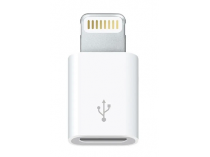 Redukce Apple Lightning Micro USB - bílá