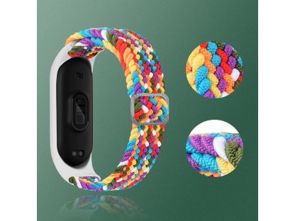 Řemínek pletený látkový pro Xiaomi Mi Band 6 / 5 / 4 / 3 vícebarevný