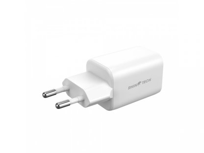 RhinoTech MINI Dual 33W nabíjecí adaptér USB-C + USB-A bílá