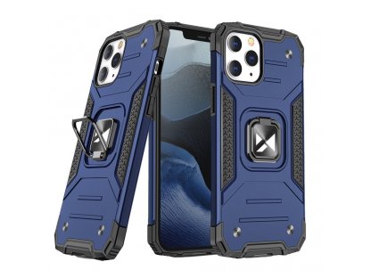 Ring Armor obrněný hybridní kryt + magnetický držák iPhone 12 Pro Max modrý