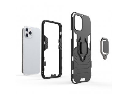 Ring Armor pancéřové hybridní pouzdro + magnetický úchyt iPhone 12 Pro / iPhone 12 černé