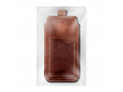 ROYAL Crazy Horse - Leather universal pull-up pocket / brown - Size 2XL+wide - SAMSUNG A12 / NOTE 9 / XIAOMI REDMI NOTE 10 PRO