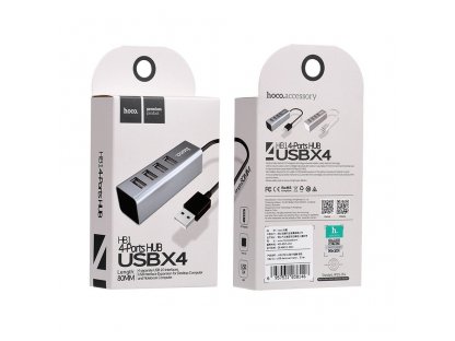 Rozbočovač USB HUB HB1 typu C 4x USB stříbrný