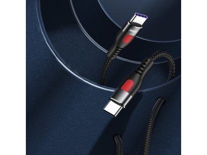 Rychlonabíjecí kabel LESU Series typ USB-C - USB-C PD 65W, délka 1m černý (RC-195C-C)