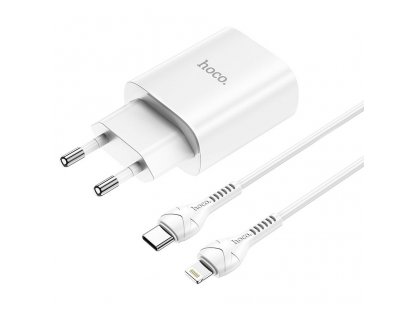 Rychlonabíječka s kabelem typu USB-C PD20W pro iPhone Lightning 8-pin N14 bílá