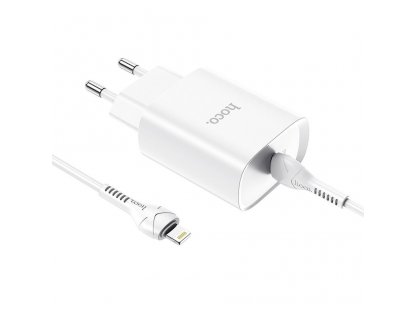 Rychlonabíječka s kabelem typu USB-C PD20W pro iPhone Lightning 8-pin N14 bílá