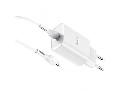 Rychlonabíječka s kabelem typu USB-C PD20W pro iPhone Lightning 8-pin N14 bílá