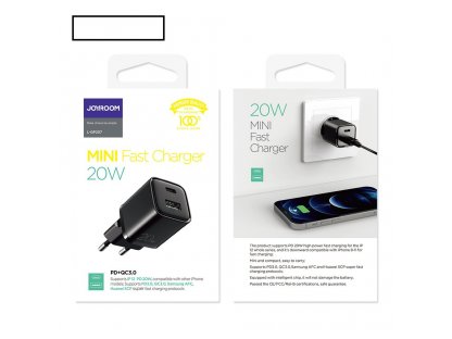 Rychlonabíječka typu USB-C + USB 20W PD QC3.0 černá (L-QP207)