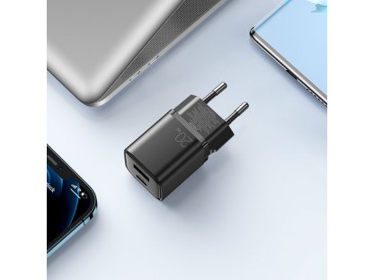 Rychlonabíječka typu USB-C + USB 20W PD QC3.0 černá (L-QP207)