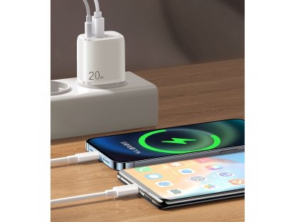 Rychlonabíječka USB Type C / USB 20 W 3 A 3.0 bílá (ZQ-LG3028E3)