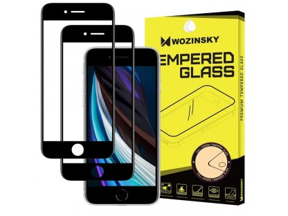 Sada 2x super odolné tvrzené sklo Full Glue na celý displej s rámem Case Friendly iPhone SE 2020 / iPhone 8 / iPhone 7 / iPhone 6S / iPhone 6 černé