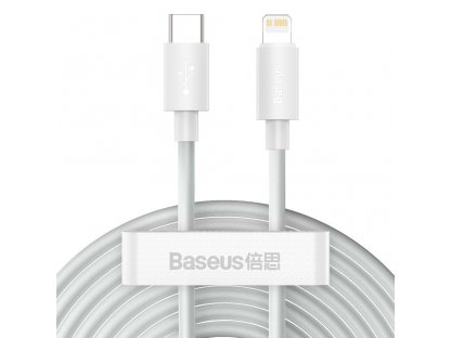 Sada datových kabelů USB-C / Lightning PD 20W (2ks/sada) 1,5m bílý Simple Wisdom