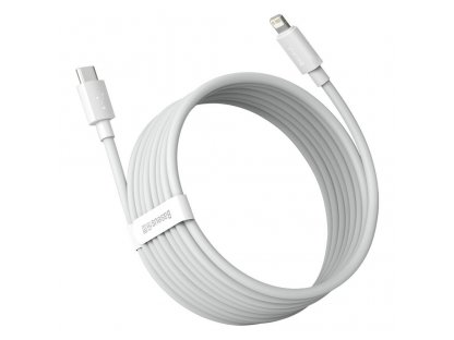 Sada datových kabelů USB-C / Lightning PD 20W (2ks/sada) 1,5m bílý Simple Wisdom