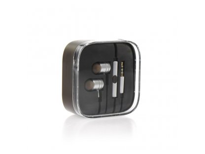Sada HF / Sluchátka Stereo box MI metal stříbrná (Jack 3,5mm)