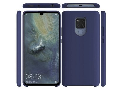 Silicone Case elastické silikonové pouzdro Huawei Mate 20 tmavě modré