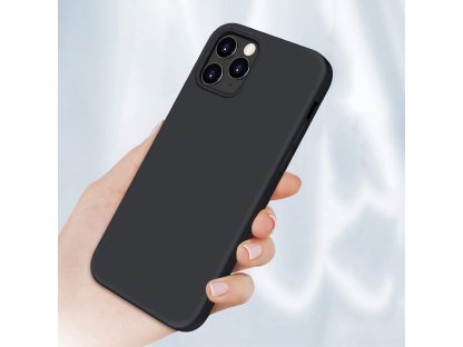 Silicone Case elastické silikonové pouzdro iPhone 12 Pro / iPhone 12 černé