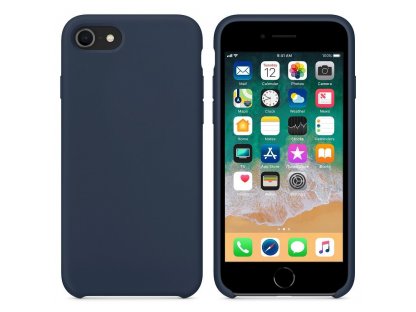 Silicone Case elastické silikonové pouzdro iPhone SE 2020 / iPhone 8 / iPhone 7 tmavě modré