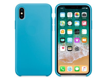 Silicone Case elastické silikonové pouzdro iPhone XS / X modré