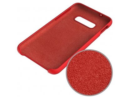 Silicone Case elastické silikonové pouzdro Samsung Galaxy S10 červené