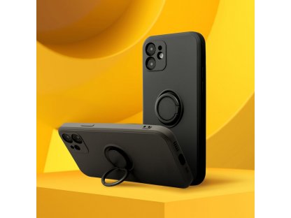 Silikonový zadní kryt s kroužkem RING pro XIAOMI Redmi NOTE 12 5G černý