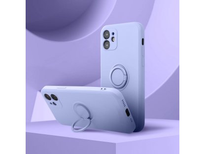 Silikonový zadní kryt s kroužkem RING pro XIAOMI Redmi NOTE 12 5G fialový