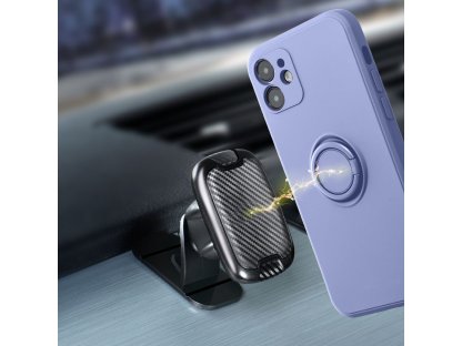 Silikonový zadní kryt s kroužkem RING pro XIAOMI Redmi NOTE 12 5G fialový