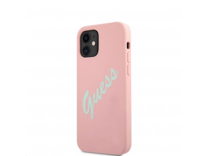 Silicone Vintage Green Script Zadní Kryt pro iPhone 12 mini 5.4 Pink