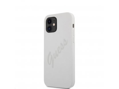 Silicone Vintage White Script Zadní Kryt pro iPhone 12 mini 5.4 Black