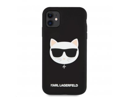 Silikonový Kryt pro iPhone 11 Choupette Head černý