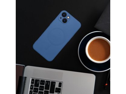 Silikonový zadní kryt Mag Cover pro IPHONE 14 PLUS modrý