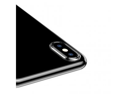 Simplicity gelové pouzdro se zástrčkou pro port nabíjení iPhone XS / X průsvitné (ARAPIPH58-A02)