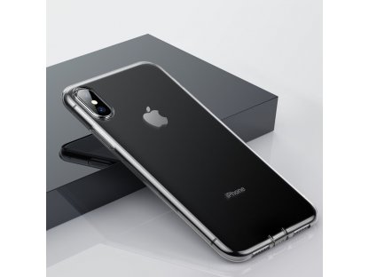 Simplicity gelové pouzdro se zástrčkou pro port nabíjení iPhone XS / X průsvitné (ARAPIPH58-A02)