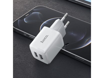 Síťová nabíječka 2xUSB 2,4A N8 Briar bílá