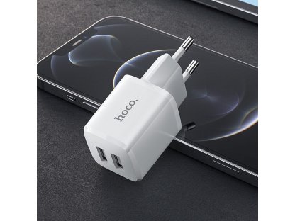 Síťová nabíječka 2xUSB 2,4A N8 Briar bílá