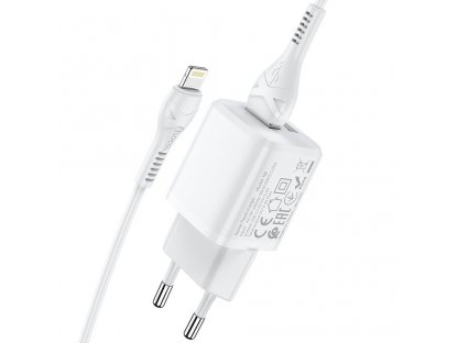 Síťová nabíječka 2xUSB + kabel pro Lightning 8-pin 2,4A N8 Briar bílá