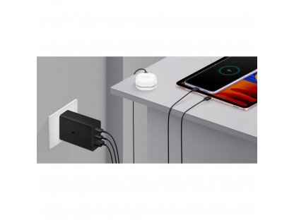 Síťová nabíječka Samsung 2x USB Type C / USB PPS, 65W, QC 3.0, AFC, FCP černá (EP-T6530NBEGEU)